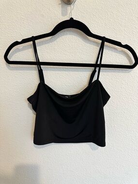 Express Black Cropped Cowl Neck Camisole